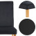 Krzesło do jadalni czarne Laro velvet oparcie wysokie do salonu stylowe, 5669643