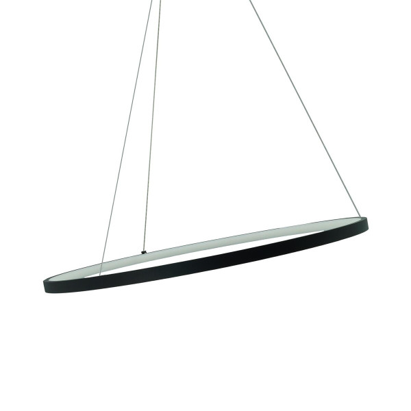 Lampa wisząca Peoria czarno-biała LED 1x36W Neutralna biel 3500lm IdeaLED, 5734438