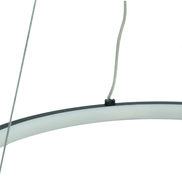 Lampa wisząca Peoria czarno-biała LED 1x36W Neutralna biel 3500lm IdeaLED, 5734439