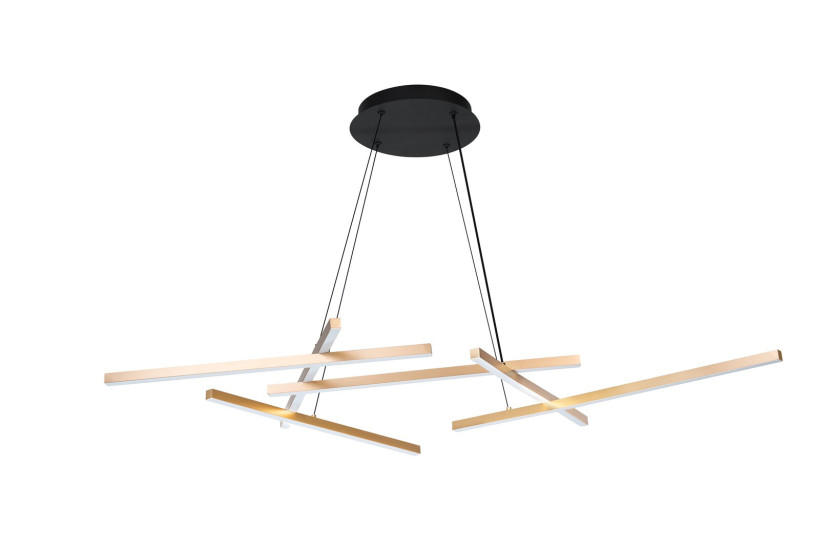 Lampa wisząca SEVERINE złoto-czarna-biała LED 6x40W 2400lm Rabalux, 5734569
