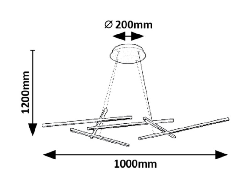 Lampa wisząca SEVERINE złoto-czarna-biała LED 6x40W 2400lm Rabalux, 5734570