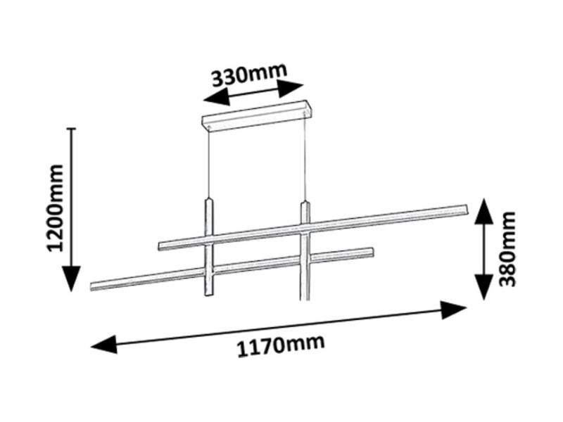 Lampa wisząca SEVERINE złoto-czarna-biała LED 4x40W 3000K 2000lm Rabalux, 5734665