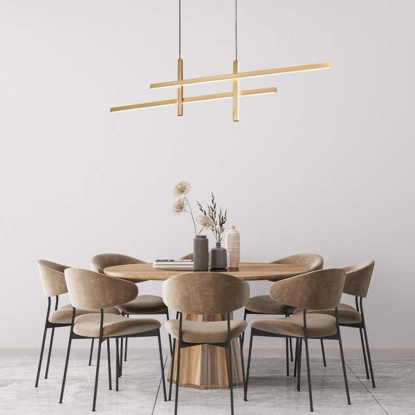 Lampa wisząca SEVERINE złoto-czarna-biała LED 4x40W 3000K 2000lm Rabalux, 5734667