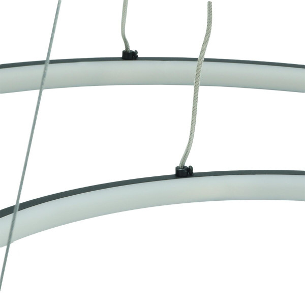 Lampa wisząca Peoria czarno-biała LED 2x54W Odcienie bieli 5200lm IdeaLED, 5734746