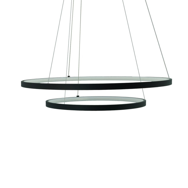 Lampa wisząca Peoria czarno-biała LED 2x54W Odcienie bieli 5200lm IdeaLED, 5734748
