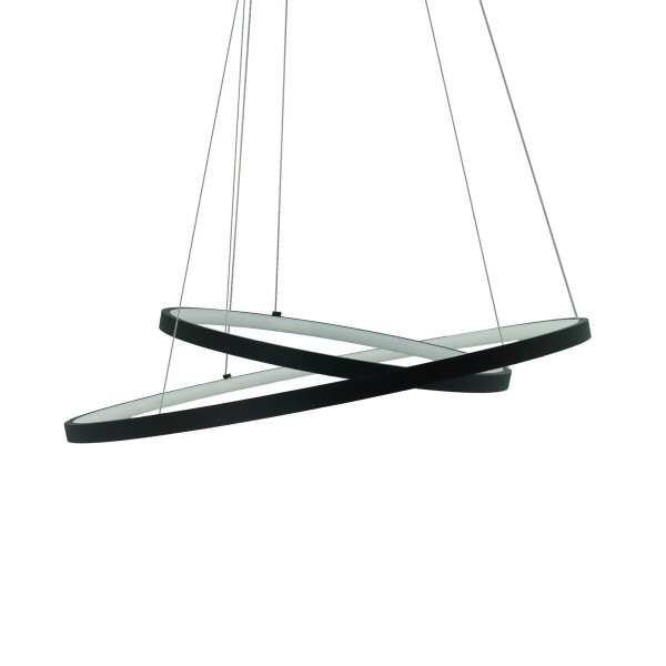 Lampa wisząca Peoria czarno-biała LED 2x54W Odcienie bieli 5200lm IdeaLED, 5734749