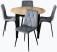 Produkt: Zestaw stół i krzesła HARRY Riviera/Cz. + 4x ROBIN Popiel