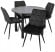 Produkt: Zestaw stół i krzesła HARRY Czarny i 4 krzesła RIO Czarne