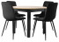 Produkt: Zestaw stół z krzesłami  HARRY Riviera/Cz + 4x PERU Czarne