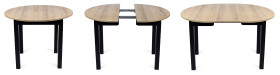 Zestaw stół z krzesłami  HARRY Riviera/Cz + 4x PERU Czarne