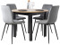 Produkt: Zestaw stół i krzesła HARRY Riviera/Cz. + 4x IBIS Popiel