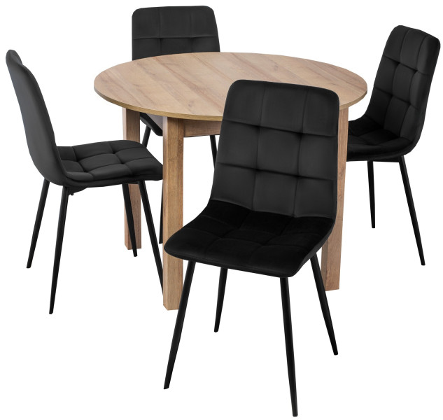 Zestaw Stół i Krzesła do Jadalni HARRY 4x Krzesło PERU, 575399