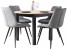 Produkt: Zestaw Stół i 4 Krzesła Welur Jadalni Salonu Loft