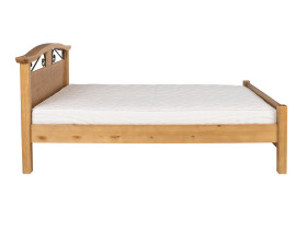Łóżko 160x200 drewniane KORFU, kolor dębowy + stelaż