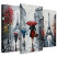 Inny kolor wybarwienia: Obrazy Do Salonu Abstrakcyjny Deszczowy Paryż