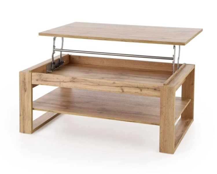 Ława podnoszona BETTY 114x65(92)cm dąb artisan/czarna, 5770643