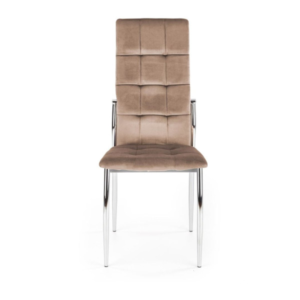 Krzesło tapicerowane K416 VELVET beżowe, 5771377