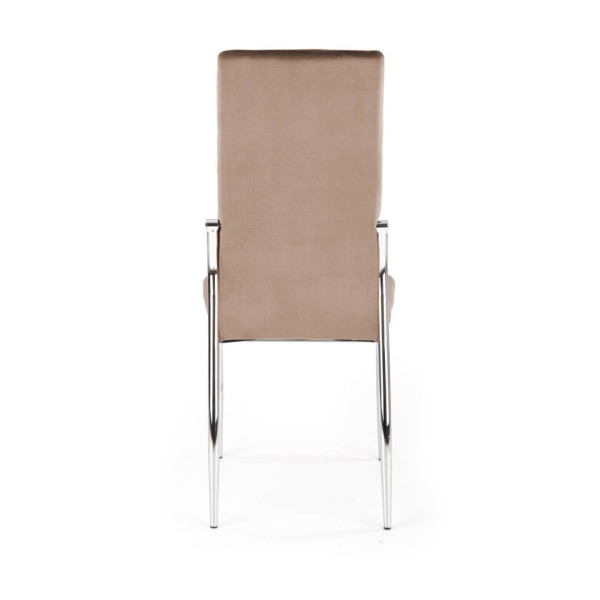 Krzesło tapicerowane K416 VELVET beżowe, 5771378