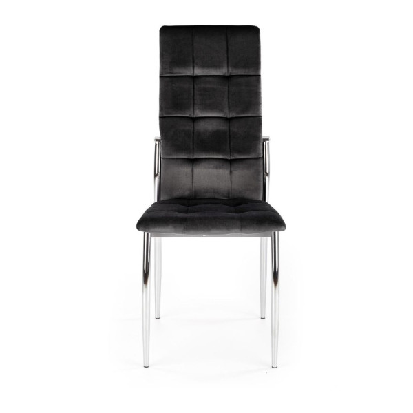Krzesło tapicerowane K416 VELVET czarne, 5771420