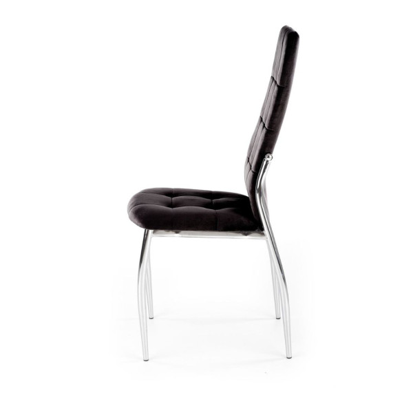 Krzesło tapicerowane K416 VELVET czarne, 5771421