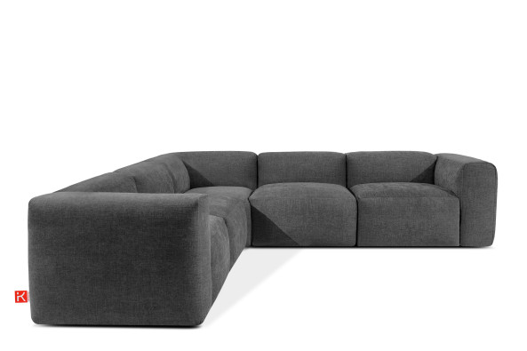 KONSIMO BUFFO Duży Narożnik wypoczynkowy, popielaty szary 281x281 cm ...
