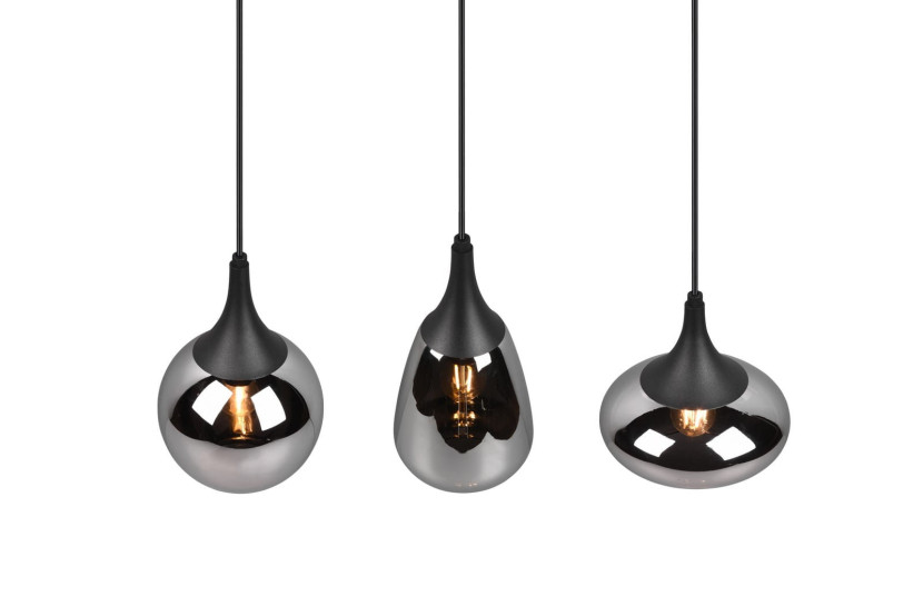 Lampa wisząca czarny metalizowany LUMINA 3xE14x40W Trio, 5833585