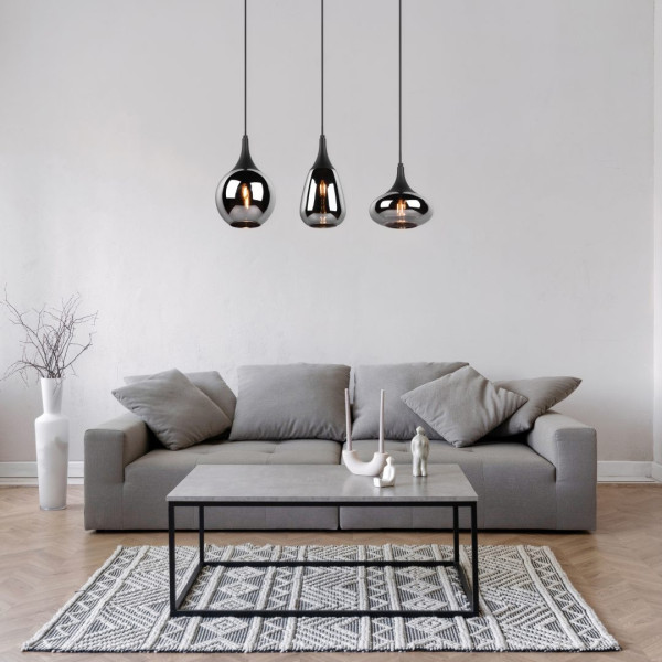 Lampa wisząca czarny metalizowany LUMINA 3xE14x40W Trio, 5833589