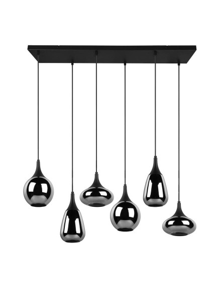 Lampa wisząca czarny metalizowany LUMINA 6xE14x40W Trio, 5833607