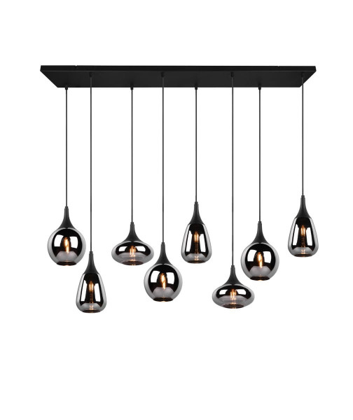 Lampa wisząca czarny metalizowany LUMINA 8xE14x40W Trio, 5834143