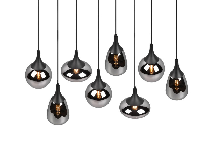 Lampa wisząca czarny metalizowany LUMINA 8xE14x40W Trio, 5834144