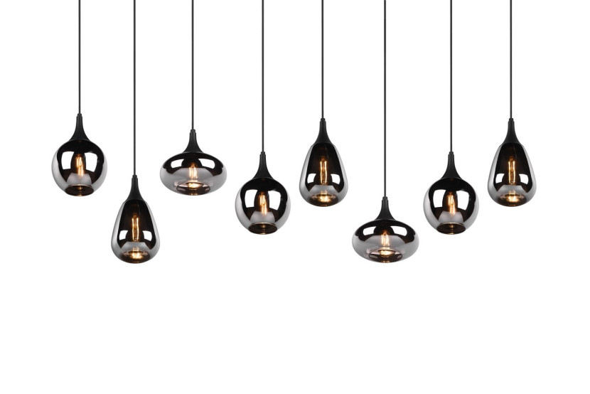 Lampa wisząca czarny metalizowany LUMINA 8xE14x40W Trio, 5834145