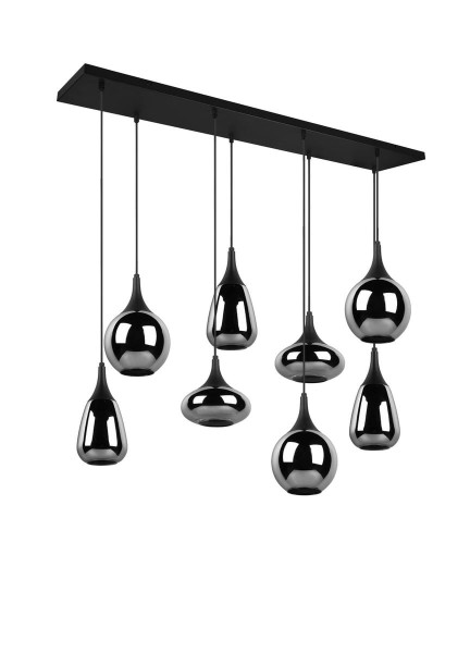 Lampa wisząca czarny metalizowany LUMINA 8xE14x40W Trio, 5834146