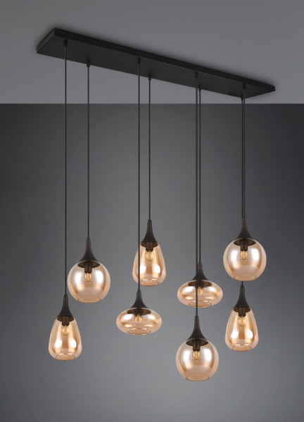 Lampa wisząca czarno-miodowy LUMINA 8xE14x40W wym: 150x121x34,5 cm Trio, 5834653
