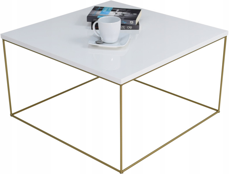 Ława Kawowa Druciana Stolik Loft Glamour Złoty BP, 5856141