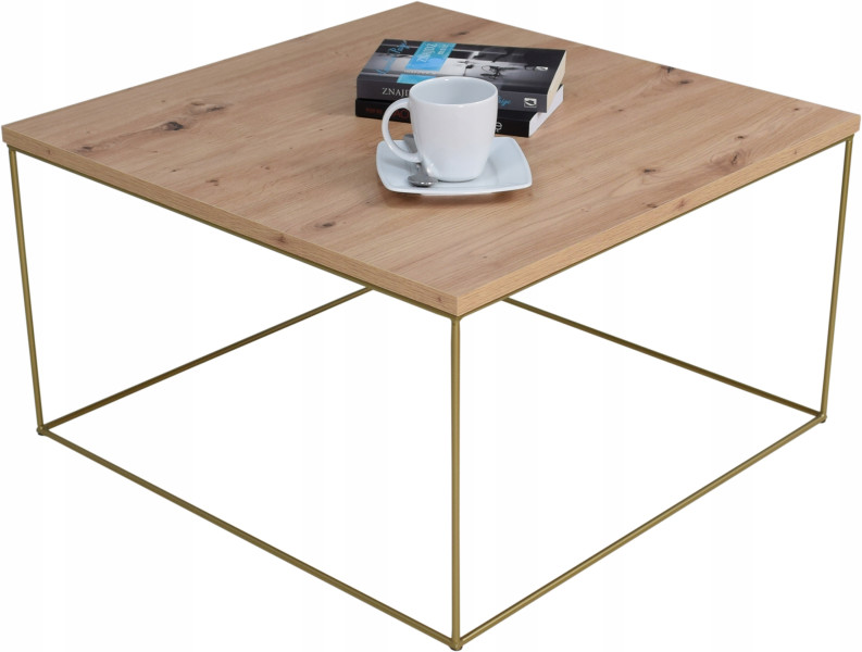 Ława Kawowa Druciana Stolik Loft Glamour Złoty DA, 5856186