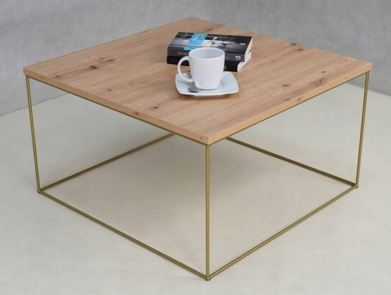Ława Kawowa Druciana Stolik Loft Glamour Złoty DA, 5856187