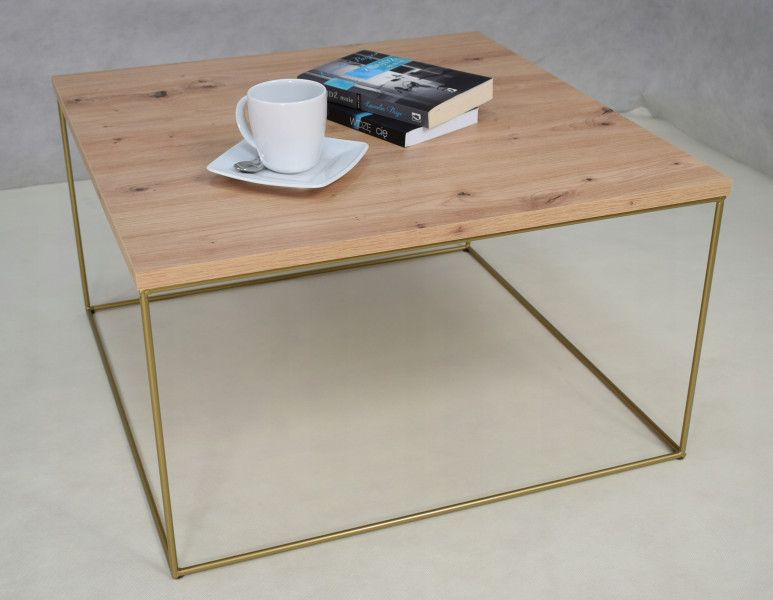 Ława Kawowa Druciana Stolik Loft Glamour Złoty DA, 5856188