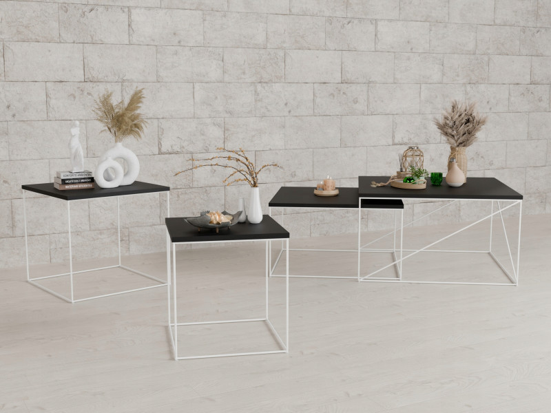 Ława Kawowa Druciana Stolik Loft Industrial Biały, 5856226
