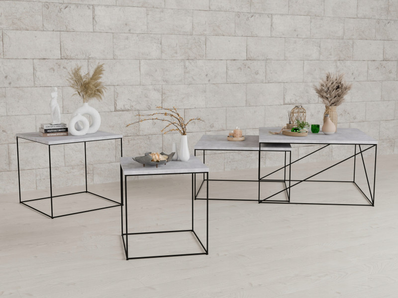 Ława Kawowa Druciana Stolik Loft Industrial Czarny, 5856235