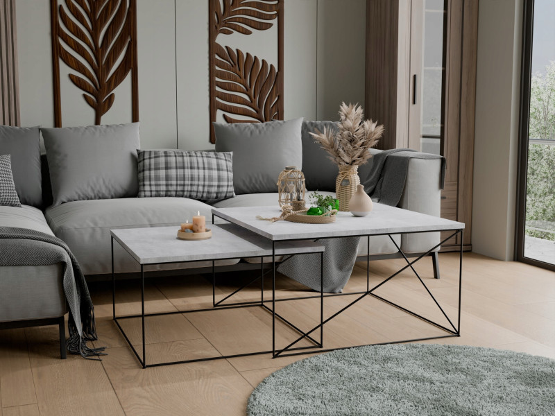 Ława Kawowa Druciana Stolik Loft Industrial Czarny, 5856236