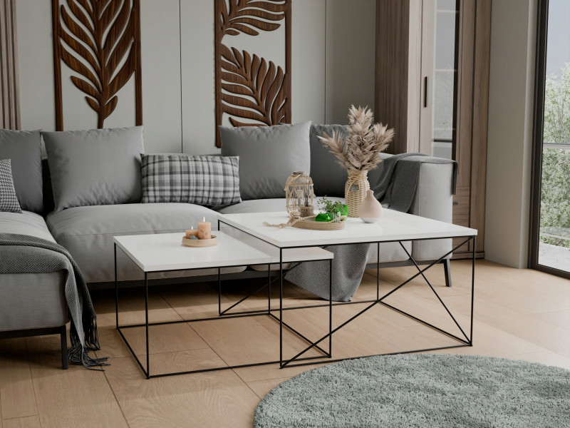 Ława Kawowa Druciana Stolik Loft Industrial Czarny, 5856259