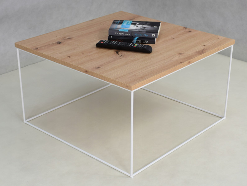 Ława Kawowa Druciana Stolik Loft Industrial Biały, 5856304