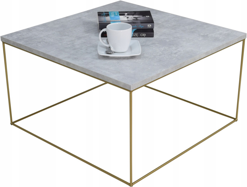 Ława Kawowa Druciana Stolik Loft Glamour Złoty BJ, 5856316