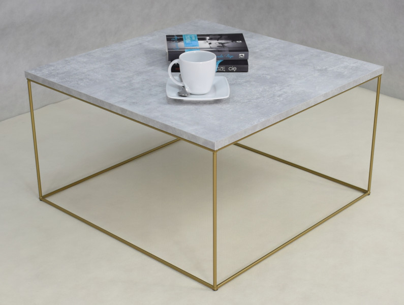 Ława Kawowa Druciana Stolik Loft Glamour Złoty BJ, 5856317