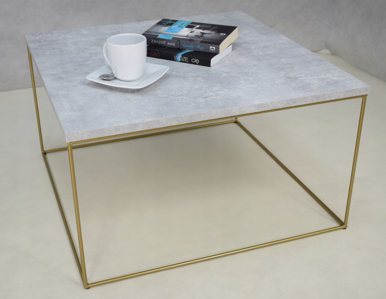 Ława Kawowa Druciana Stolik Loft Glamour Złoty BJ, 5856318