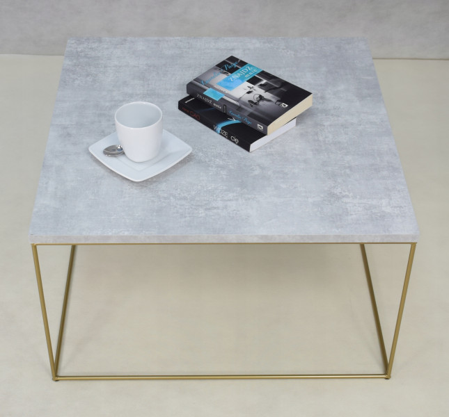 Ława Kawowa Druciana Stolik Loft Glamour Złoty BJ, 5856319