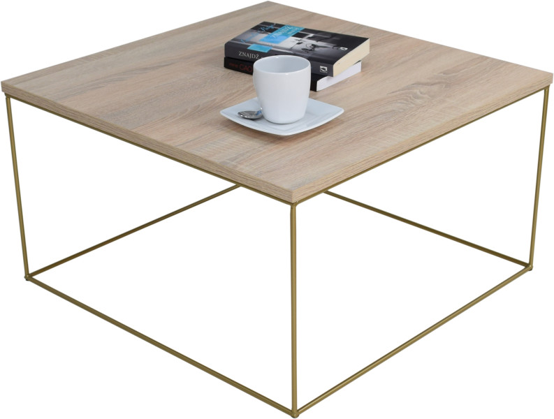Ława Kawowa Druciana Stolik Loft Glamour Złoty DS, 5856325