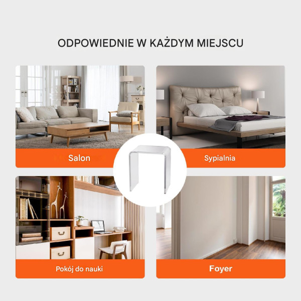 Stolik nocny Konsola komoda akrylowa przezroczysta do przedpokoju 2 szt., 5893008