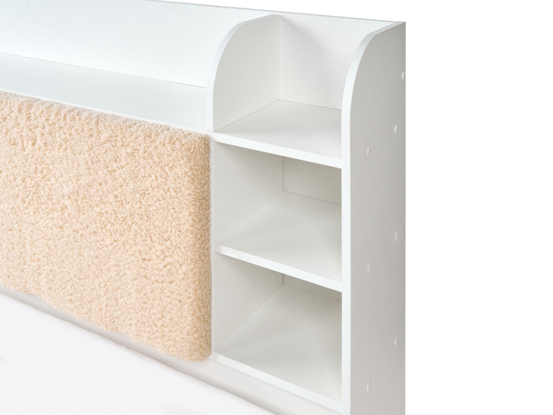 Rama łóżka z 4 szufladami i półkami 180x200 białe, 5932671