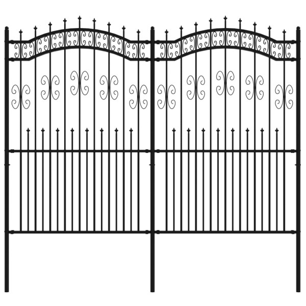 Panel Ogrodzeniowy Ogrodzenie Płot Stal 240x175 cm Czarny, 5992298